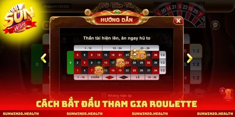 Cách bắt đầu tham gia Roulette 
