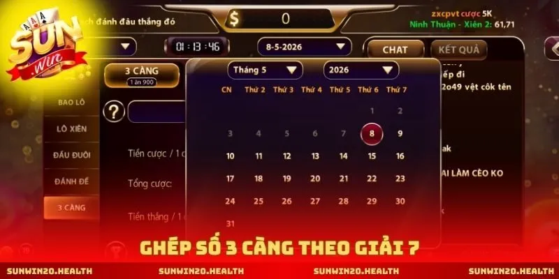 Ghép số 3 càng theo giải 7